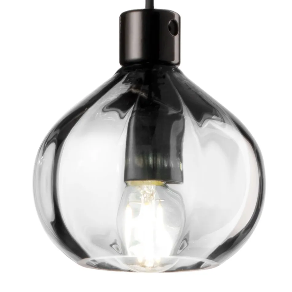 Lampada a Sospensione in Vetro in 2 Diverse Finiture Made in Italy - Afoxe Viadurini