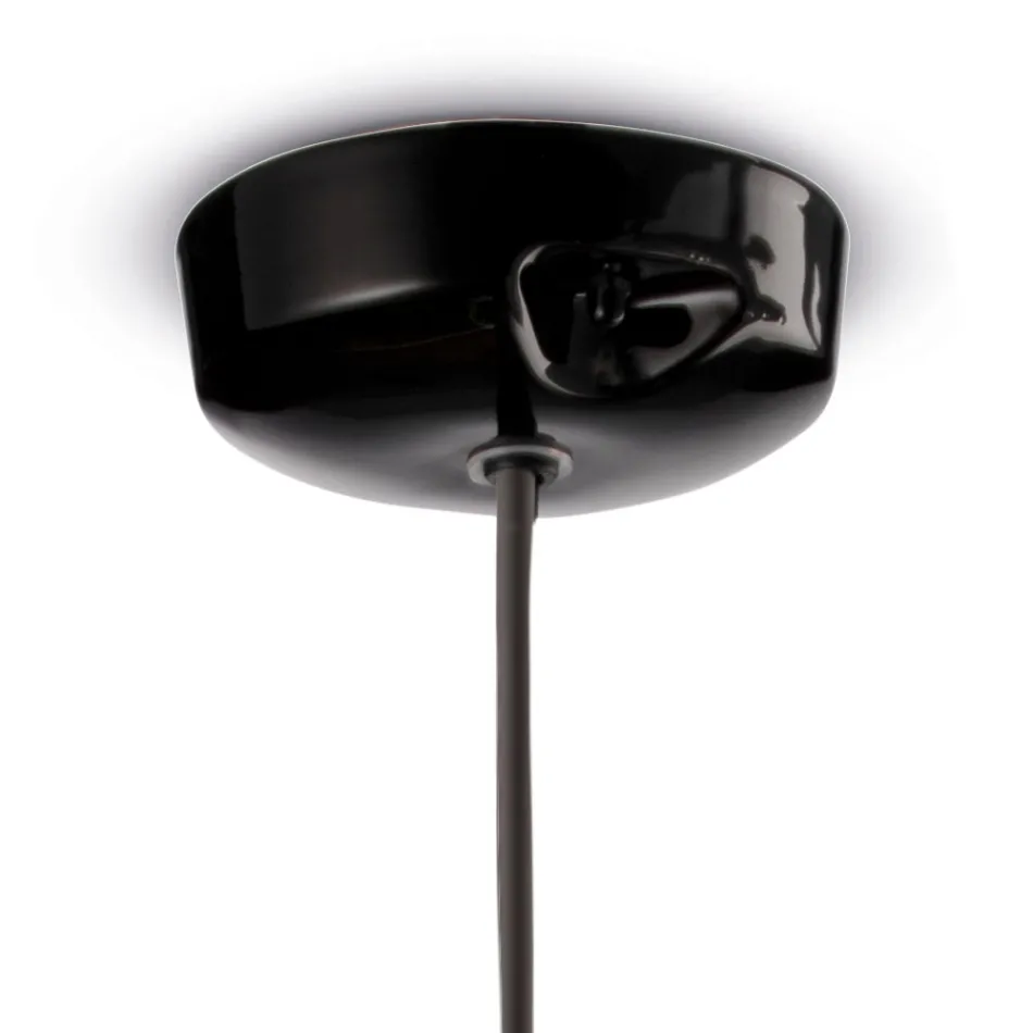 Lampada a Sospensione in Vetro in 2 Diverse Finiture Made in Italy - Afoxe Viadurini