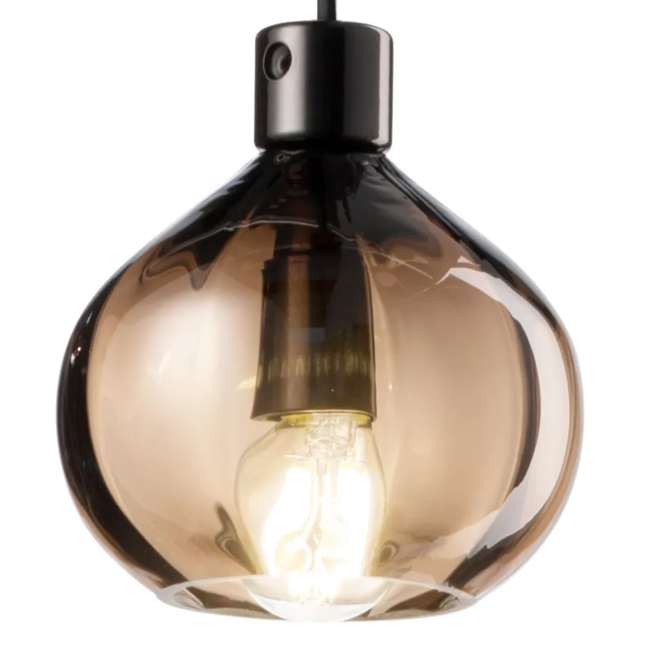 Lampada a Sospensione in Vetro in 2 Diverse Finiture Made in Italy - Afoxe Viadurini