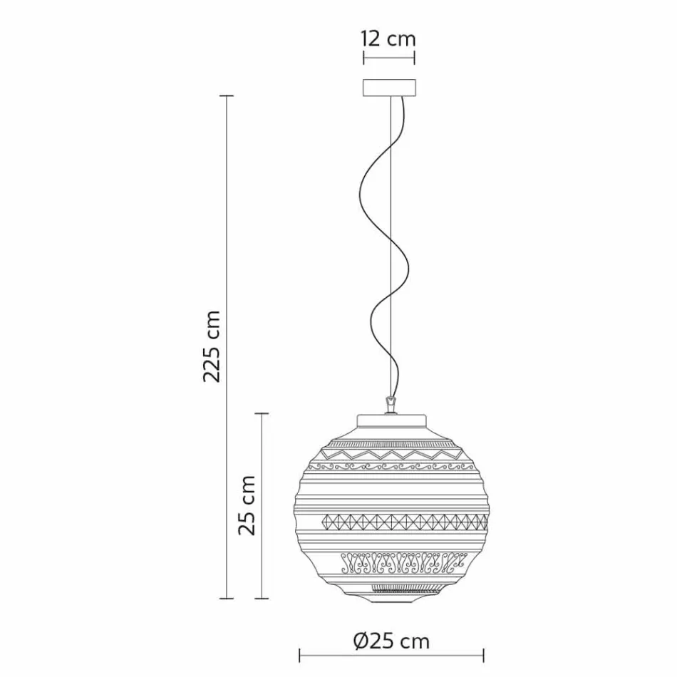 Lampada a Sospensione in Vetro Satinato Bianco in 2 Dimensioni di Design - Morse Viadurini