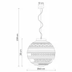 Lampada a Sospensione in Vetro Satinato Bianco in 2 Dimensioni di Design - Morse Viadurini
