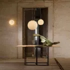 Lampada a Sospensione in Vetro Satinato Bianco in 2 Dimensioni di Design - Morse Viadurini