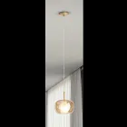 Lampada a Sospensione in Vetro Soffiato a Doppio Strato Made in Italy - Trilly  Viadurini