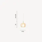 Lampada a Sospensione in Vetro Soffiato a Doppio Strato Made in Italy - Trilly  Viadurini