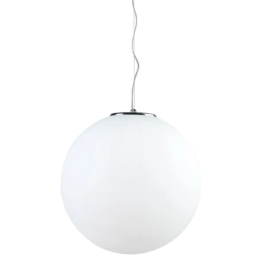 Lampada a Sospensione in Vetro Veneziano Bianco Soffiato a Mano - Luna Viadurini