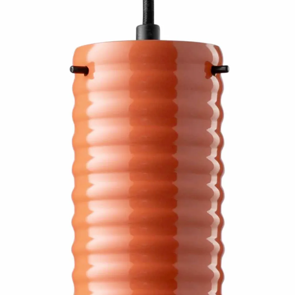 Lampada a Sospensione in Vetro Verniciato Made in Italy - Selaron Viadurini