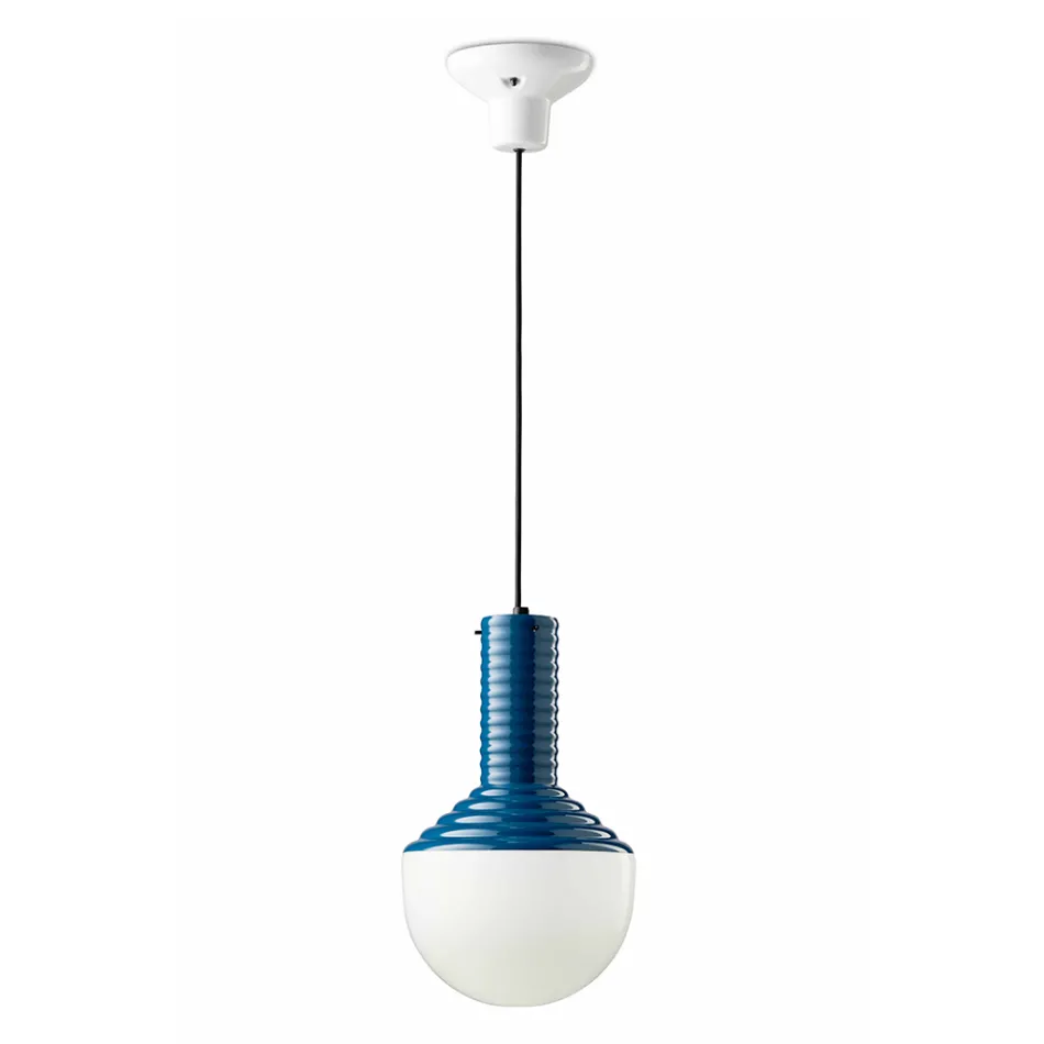 Lampada a Sospensione in Vetro Verniciato Made in Italy - Selaron Viadurini
