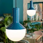 Lampada a Sospensione in Vetro Verniciato Made in Italy - Selaron Viadurini