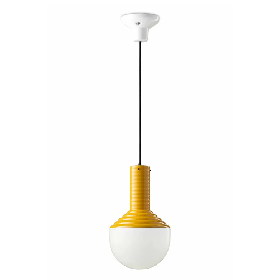 Lampada a Sospensione in Vetro Verniciato Made in Italy - Selaron Viadurini