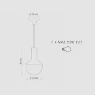Lampada a Sospensione in Vetro Verniciato Made in Italy - Selaron Viadurini