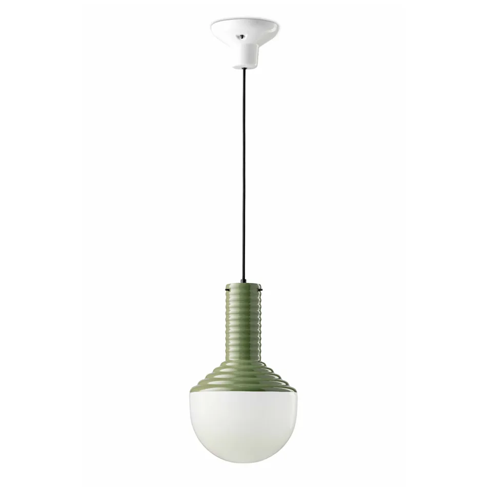 Lampada a Sospensione in Vetro Verniciato Made in Italy - Selaron Viadurini