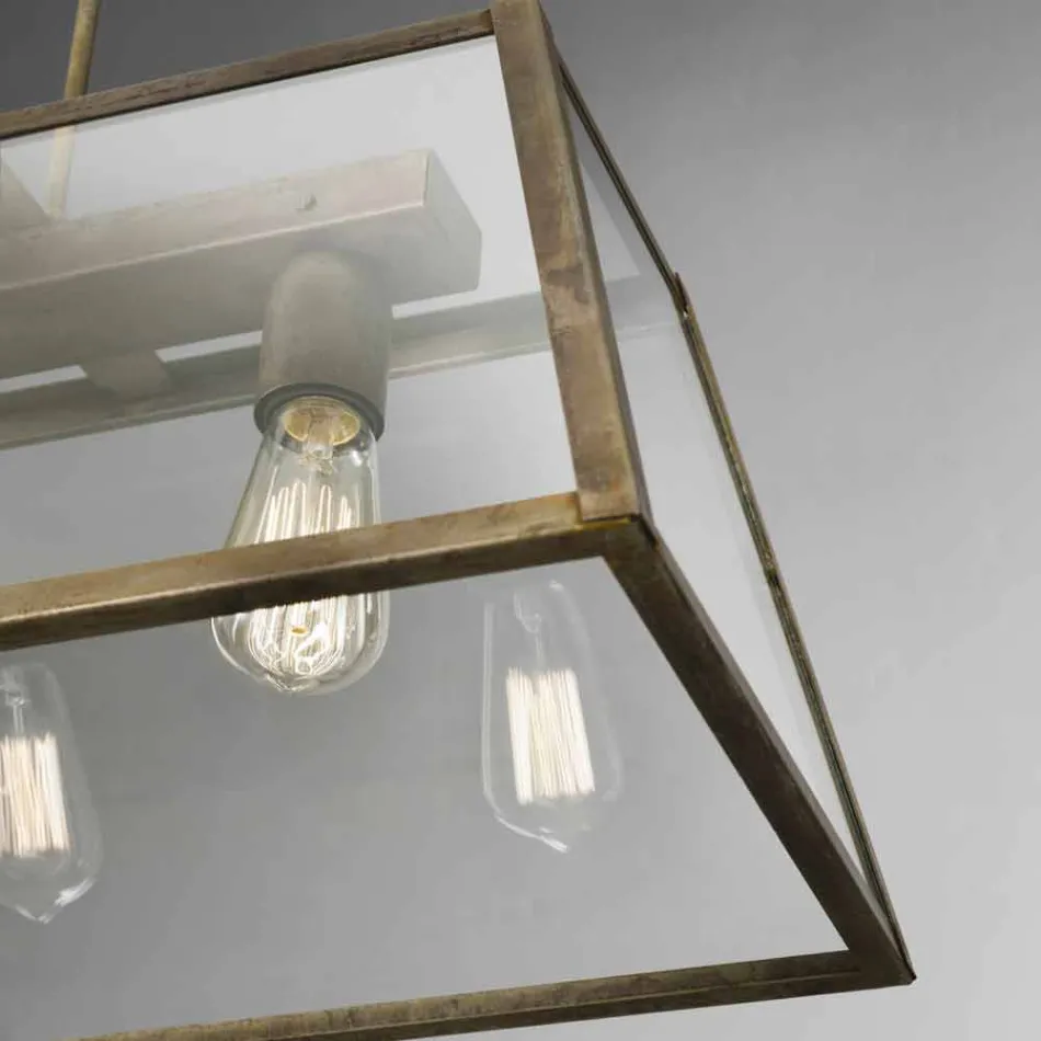 Lampada a sospensione industriale a 3 luci London Il Fanale Viadurini