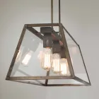 Lampada a sospensione industriale a 3 luci London Il Fanale Viadurini