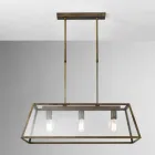 Lampada a sospensione industriale a 3 luci London Il Fanale Viadurini