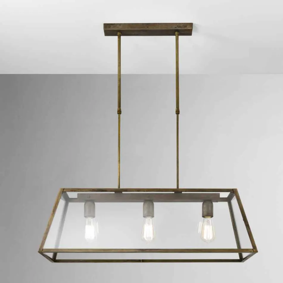 Lampada a sospensione industriale a 3 luci London Il Fanale Viadurini