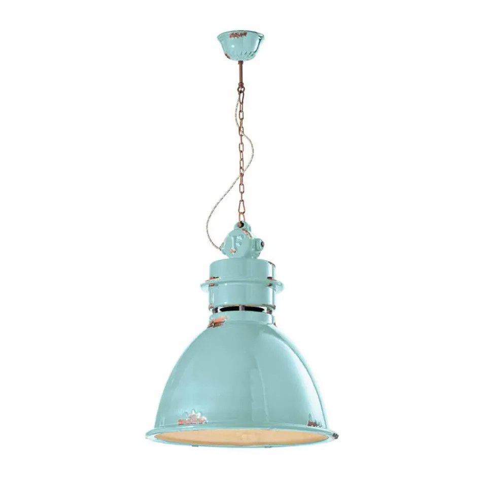 Lampada a sospensione industriale di design artigianale Katie Viadurini