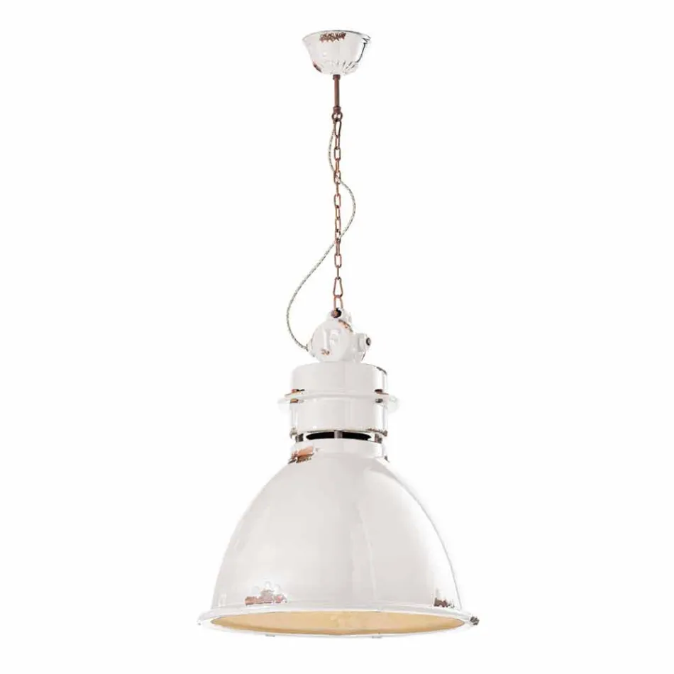 Lampada a sospensione industriale di design artigianale Katie Viadurini
