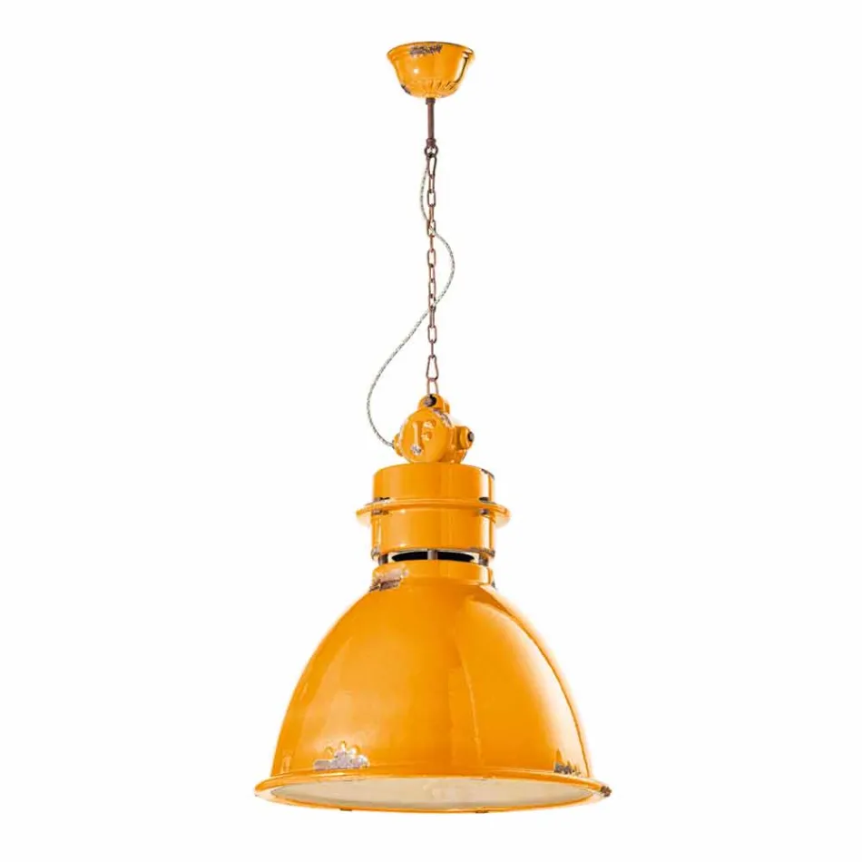 Lampada a sospensione industriale di design artigianale Katie Viadurini
