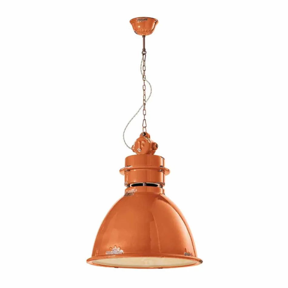 Lampada a sospensione industriale di design artigianale Katie Viadurini