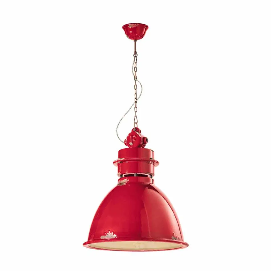 Lampada a sospensione industriale di design artigianale Katie Viadurini