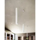 Lampada a Sospensione Led 7W in Alluminio Bianco o Nero Opaco - Rebolla Viadurini