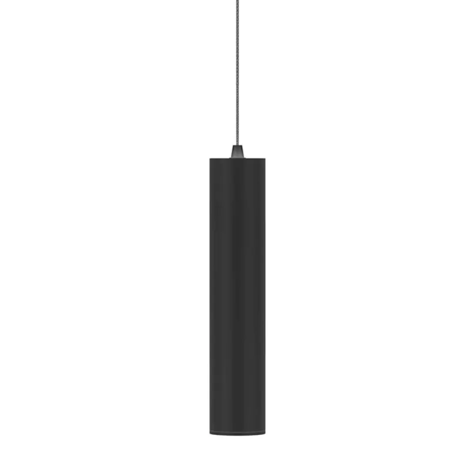 Lampada a Sospensione Led 7W in Alluminio Bianco o Nero Opaco - Rebolla Viadurini