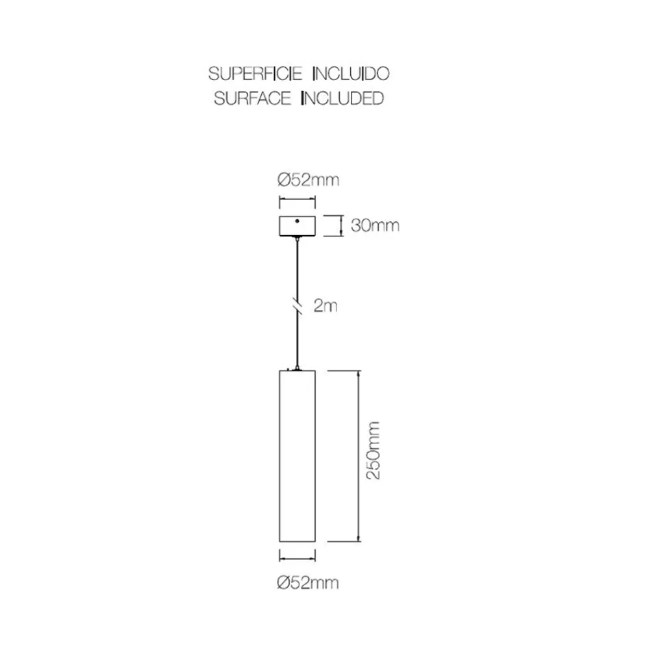 Lampada a Sospensione Led 7W in Alluminio Bianco o Nero Opaco - Rebolla Viadurini
