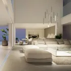 Lampada a Sospensione Led da Incasso in Alluminio Bianco o Nero - Rebolla Viadurini