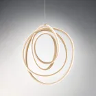 Lampada a Sospensione LED Grande o Piccola in Metallo Oro di Design - Point Viadurini