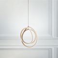 Lampada a Sospensione LED Grande o Piccola in Metallo Oro di Design - Point