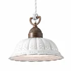 Lampada a sospensione liberty in ceramica Ø22 Anita Il Fanale Viadurini
