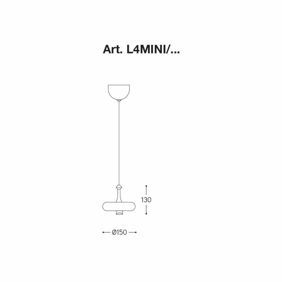 Lampada a Sospensione Made in Italy in Ceramica – Lustrini L4 Aldo Bernardi Viadurini