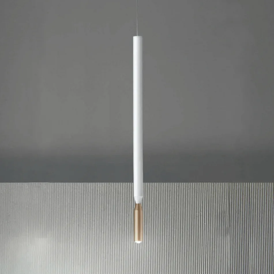 Lampada a Sospensione Moderna con Luce LED in Metallo Verniciato - Larice Viadurini