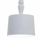 Lampada a Sospensione Paralume Corto in Ceramica Bianca Lucida Design - Cadabra Viadurini