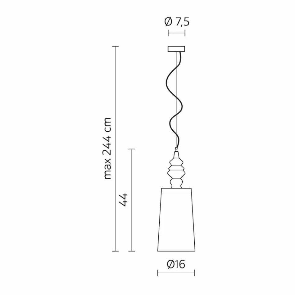 Lampada a Sospensione Paralume in Ceramica Bianco Lucido di Design - Cadabra Viadurini