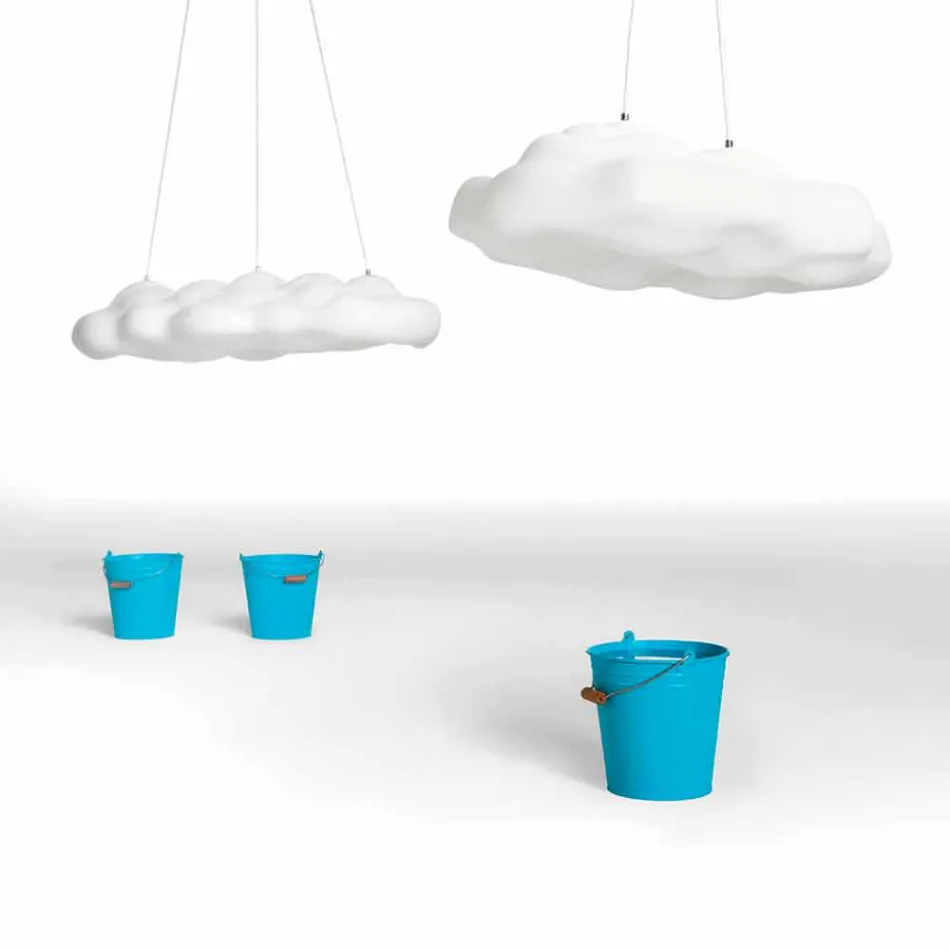 Lampada a Sospensione per Esterno Design a Nuvola in Plastica - Nefos by Myyour Viadurini