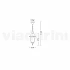 Lampada a sospensione per esterno in alluminio made in Italy, Aquilina Viadurini