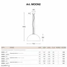 Lampada a sospensione piccola in acciaio Moonlight  Viadurini