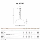 Lampada a sospensione piccola in acciaio Moonlight  Viadurini