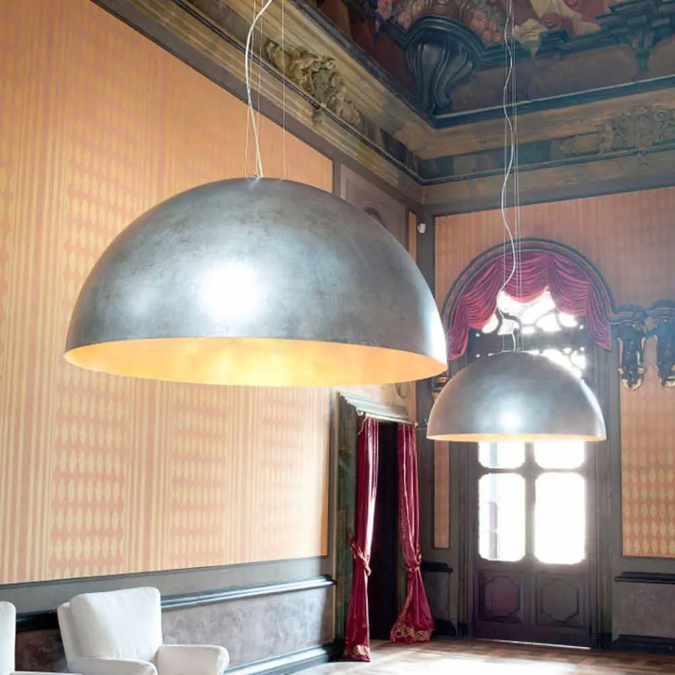 Lampada a sospensione piccola in acciaio Moonlight  Viadurini