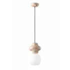 Lampada a Sospensione Realizzata in Ceramica e Vetro Made in Italy - Capocabana Viadurini