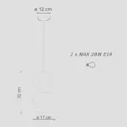 Lampada a Sospensione Realizzata in Ceramica e Vetro Made in Italy - Capocabana Viadurini