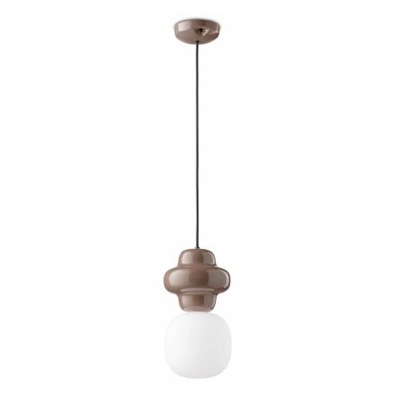 Lampada a Sospensione Realizzata in Ceramica e Vetro Made in Italy - Capocabana Viadurini