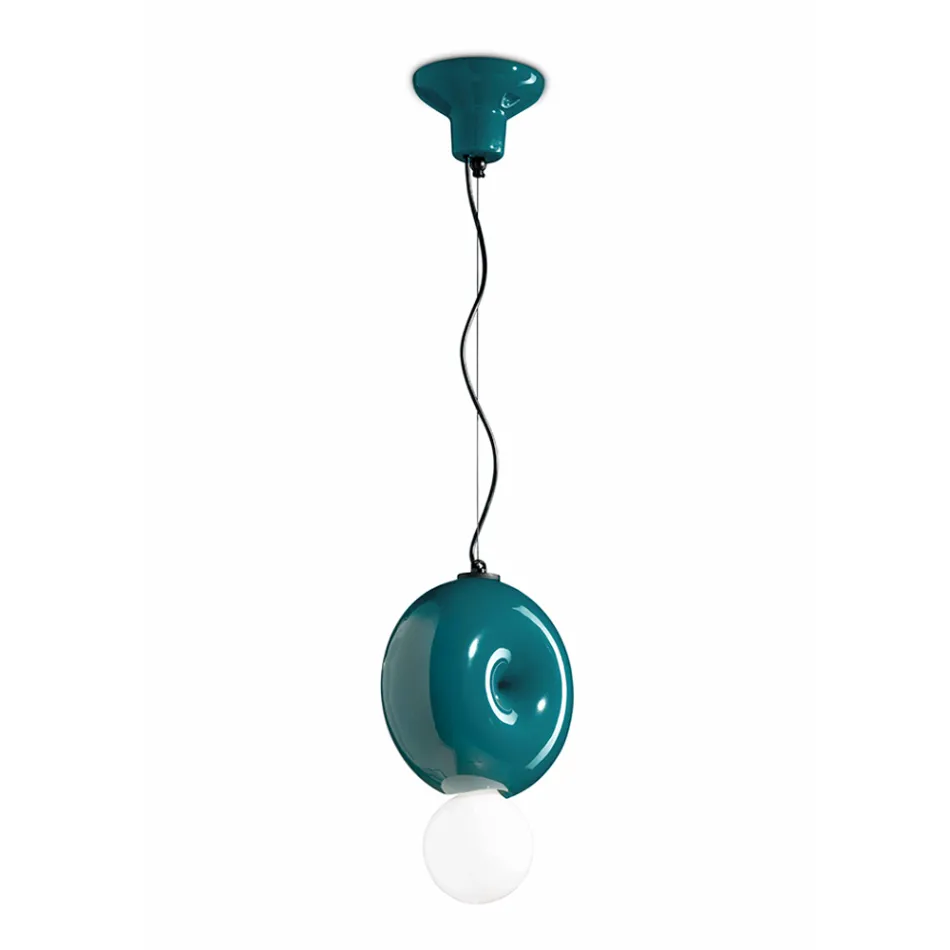 Lampada a Sospensione Rotonda in Ceramica Made in Italy - Bumbum Viadurini