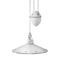 Lampada a Sospensione Saliscendi in Ceramica Decorata 2 Misure - Asti