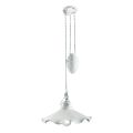 Lampada a Sospensione Saliscendi in Ceramica Lucida Ondulata - Belluno