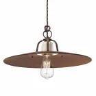 Lampada a sospensione stile industriale artigianale Ferroluce Viadurini