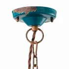 Lampada a sospensione stile industriale ceramica e ferro Stephanie Viadurini