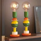 Lampada alluminio multicolore Slide Otello Mini da tavolo made Italy Viadurini