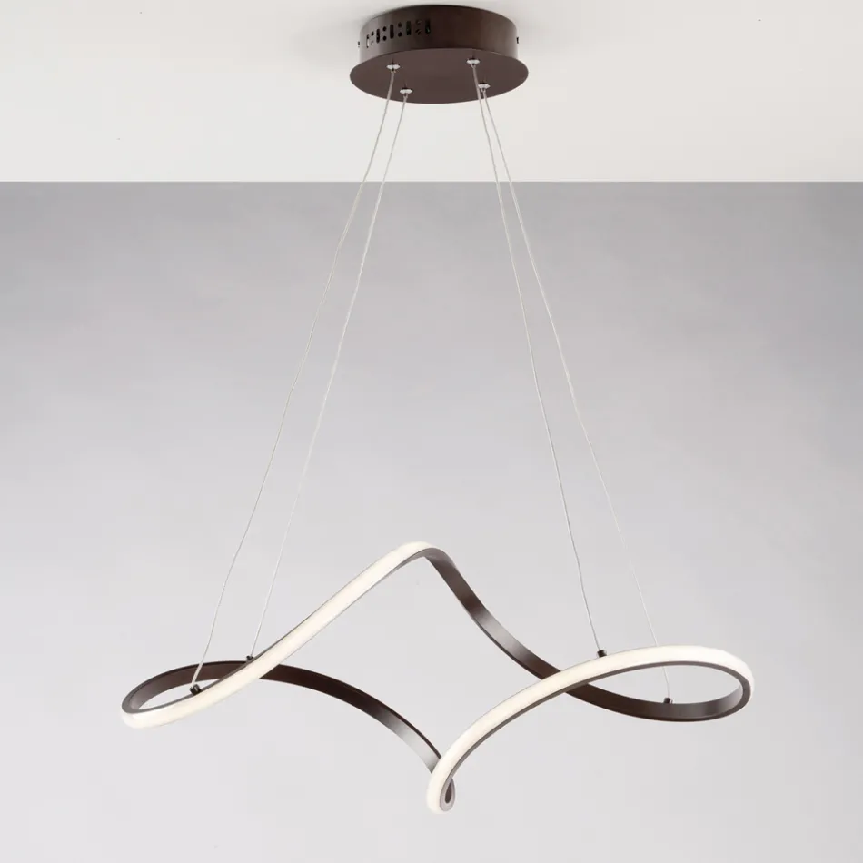 Lampada Artigianale in Vetro e Metallo Made in Italy per Soggiorno e Camera - Pictor Viadurini